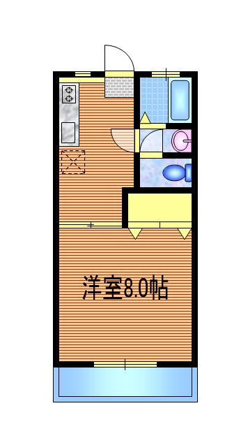 メゾン高橋(1K/2階)の間取り写真