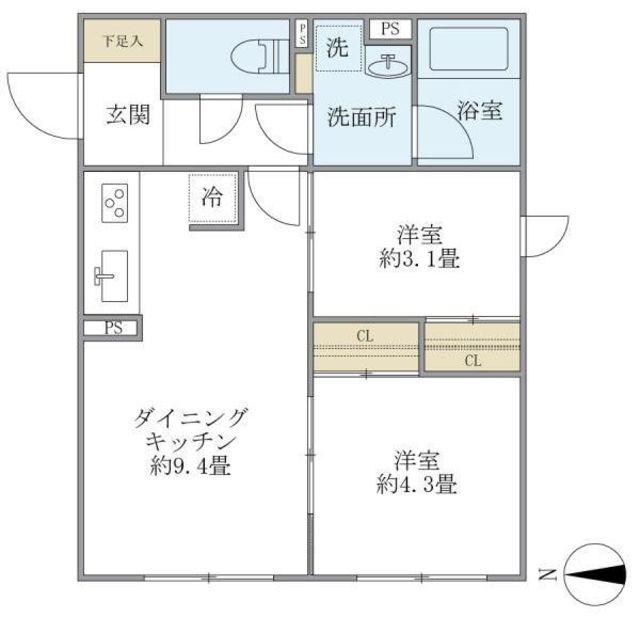 D′S VARIE練馬レジデンス(2DK/3階)の間取り写真
