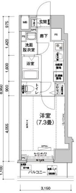 アイル プレミアム文京六義園(1K/9階)の間取り写真