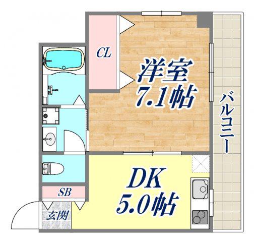 セレブコート2(1DK/3階)の間取り写真