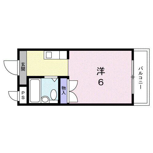 S・H星ヶ丘ハイツ(1K/4階)の間取り写真