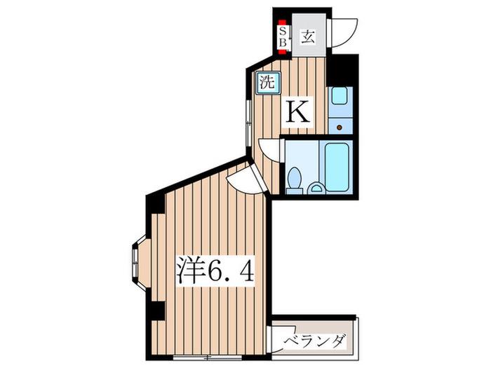 エフティ・ハイム(1K/6階)の間取り写真