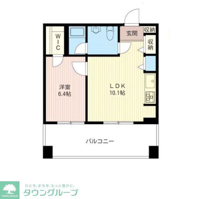レジデンスシャルマン月島(1LDK/4階)の間取り写真