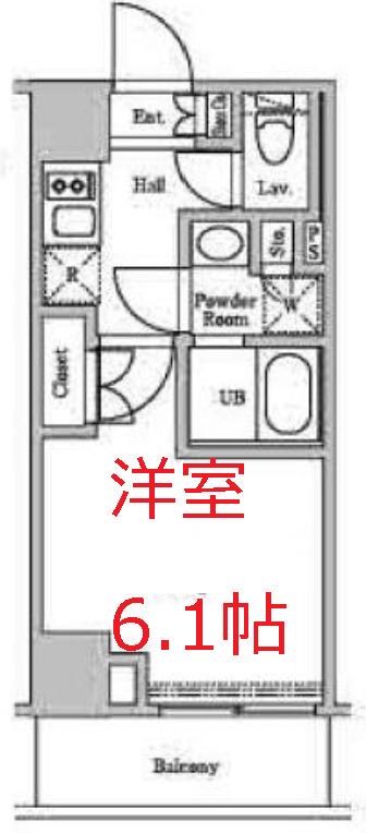 レジディア南品川II(1K/1階)の間取り写真