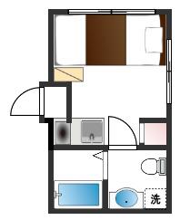 SMART RESIDENCE IOTELE 初台(ワンルーム/5階)の間取り写真