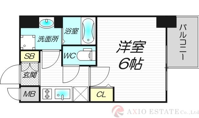 エスリード新大阪グランファースト(1K/9階)の間取り写真