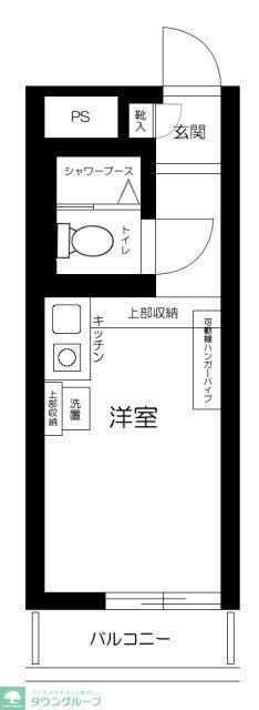 トップ高輪台(ワンルーム/3階)の間取り写真