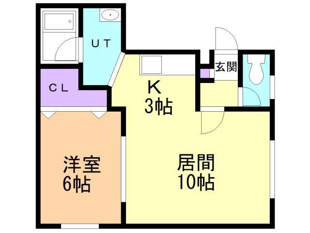 リンクサイドハイツ(1LDK/2階)の間取り写真