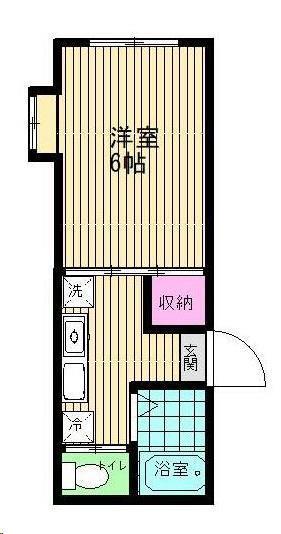 プランドビル銀杏町(1K/4階)の間取り写真