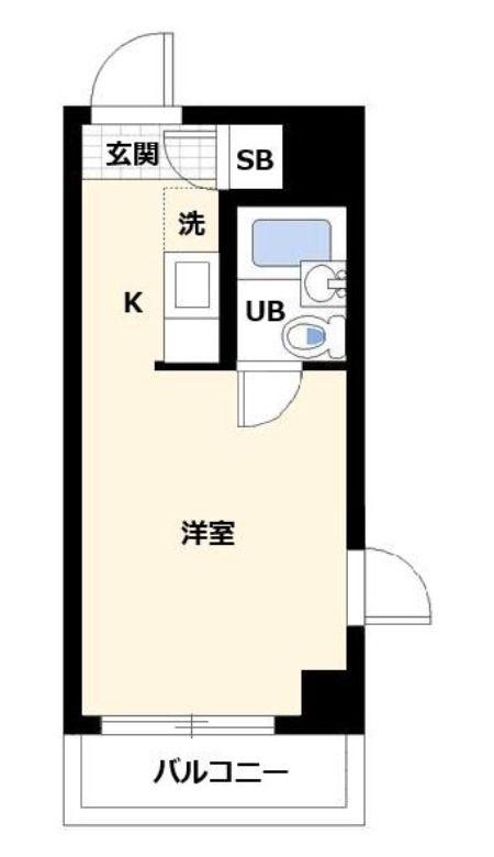 朝日プラザ港南中央(ワンルーム/5階)の間取り写真