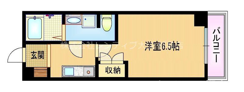 SWISS京橋(1K/10階)の間取り写真