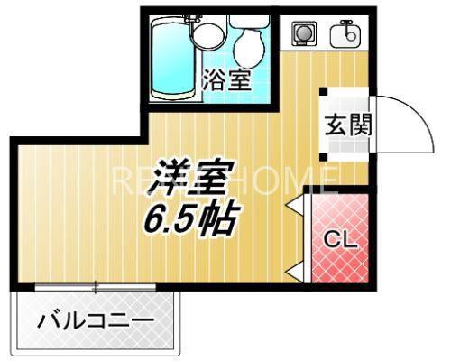 RINON東山本(ワンルーム/3階)の間取り写真