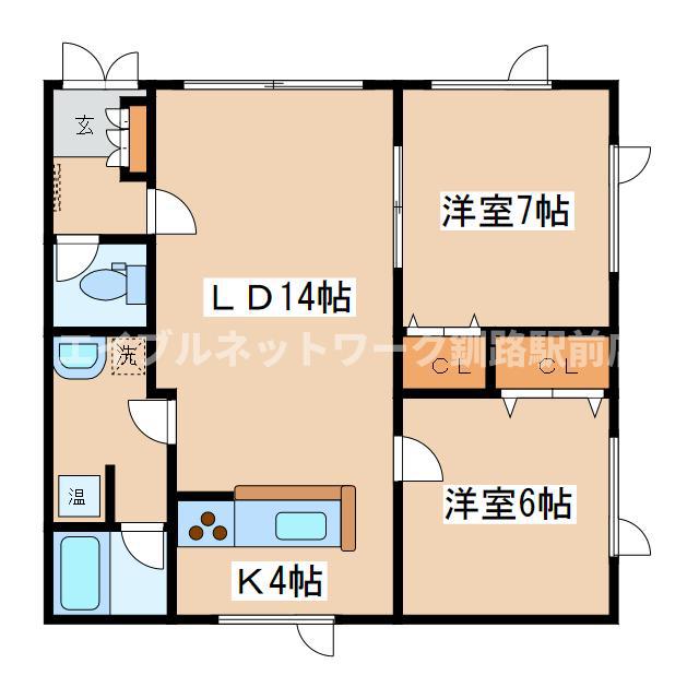 ハーバーシティ浦見NO.12(2LDK/1階)の間取り写真