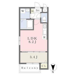 MOVE庄内通(1LDK/2階)の間取り写真