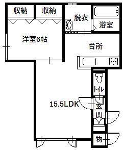 DION(1LDK/1階)の間取り写真