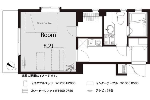 センチュリー新宿(1K/4階)の間取り写真