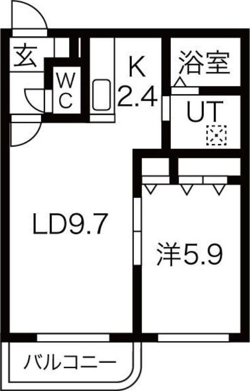 エストフォーレ16II(1LDK/3階)の間取り写真