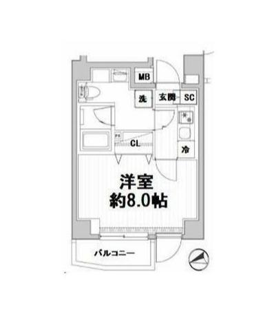 MASTERMIND JUBAN(1K/3階)の間取り写真