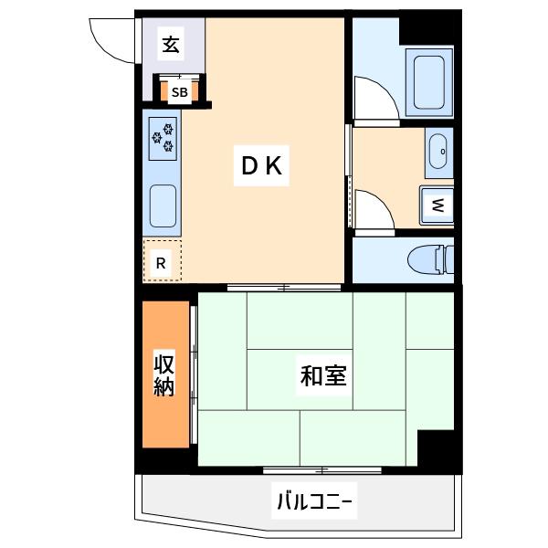 ウィンリット・マンション(1DK/3階)の間取り写真