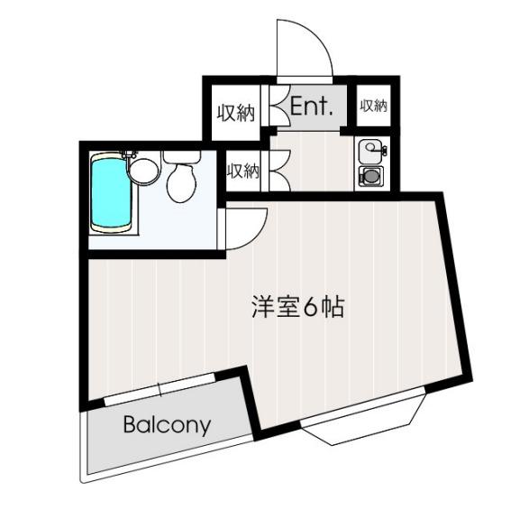 青葉台FINESQUARE(ワンルーム/4階)の間取り写真
