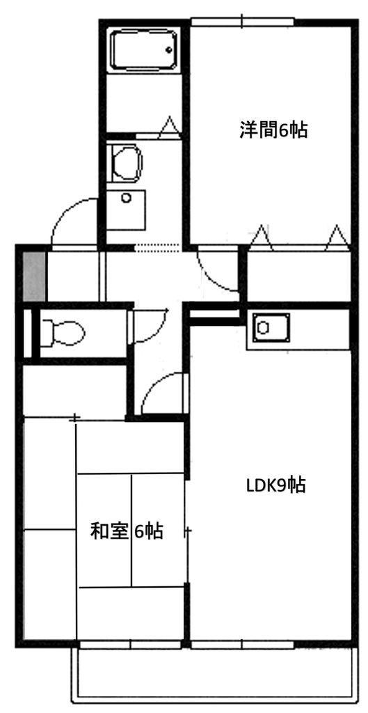 サンシャインワタナベ(2LDK/1階)の間取り写真