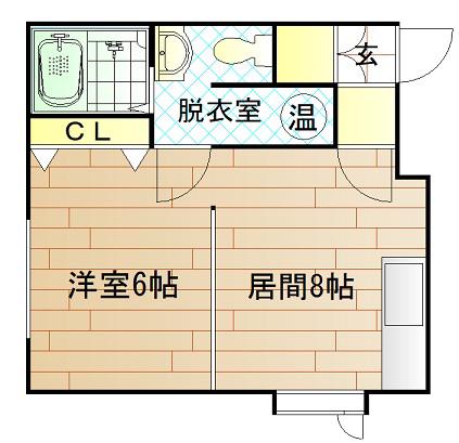 STAY22(1LDK/1階)の間取り写真