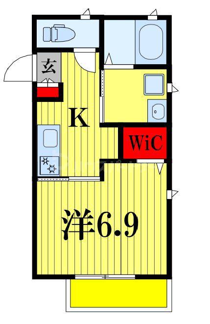 エマーブル青山台(1K/2階)の間取り写真