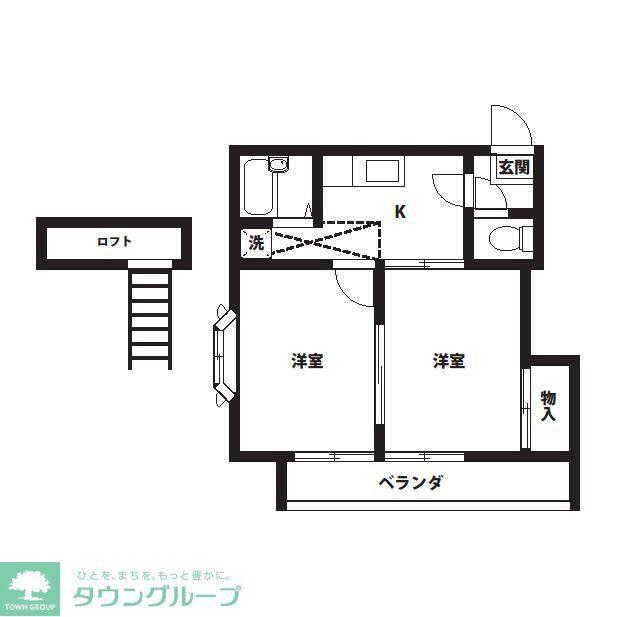 高座渋谷第14レジデンス(1K/1階)の間取り写真