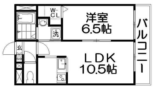 アンプルールフェールベレーザ(1LDK/1階)の間取り写真