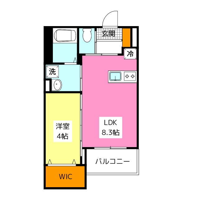 ROBOT HOME 井尻IV(1LDK/3階)の間取り写真