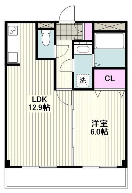 イル・クオーレ(1LDK/4階)の間取り写真