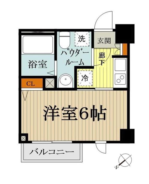 エヌステージ豊田(1K/6階)の間取り写真