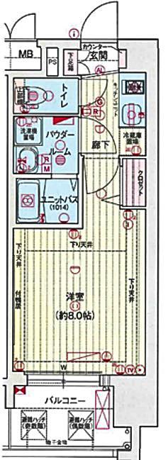 プレサンス久屋大通セントラルパーク(1K/15階)の間取り写真