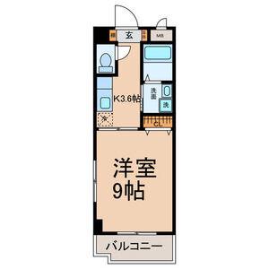 CAMELOT(1K/2階)の間取り写真