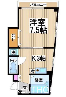 コートハウスJ(1K/1階)の間取り写真