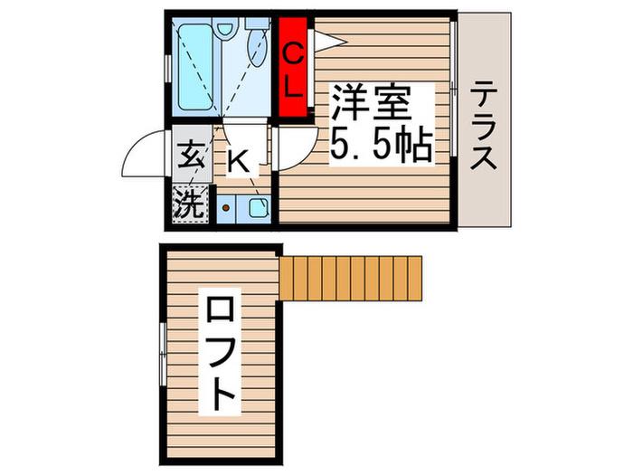 ローズアパートR15(1K/1階)の間取り写真