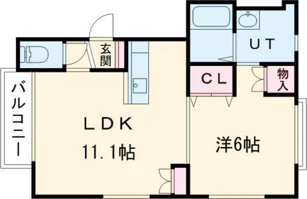 パークステージ澄川町I(1LDK/3階)の間取り写真