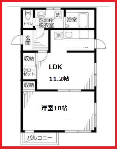 センダギ・ガーデン(1LDK/2階)の間取り写真