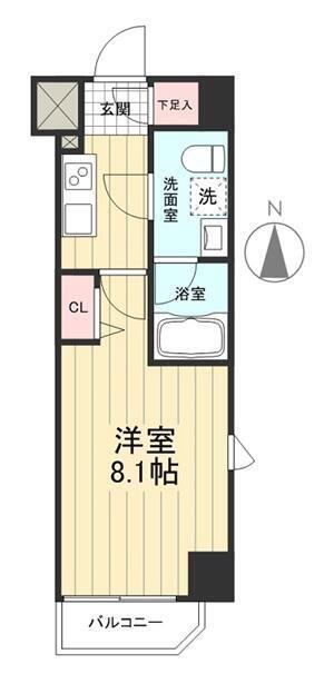 ベルシード池袋本町(1K/1階)の間取り写真