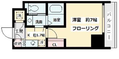 フォンターナ狛江(1K/3階)の間取り写真