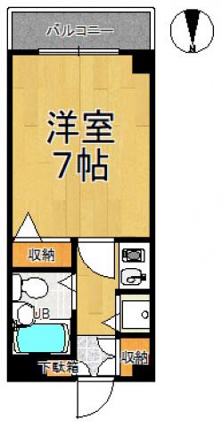 プランドール南馬込(1K/4階)の間取り写真