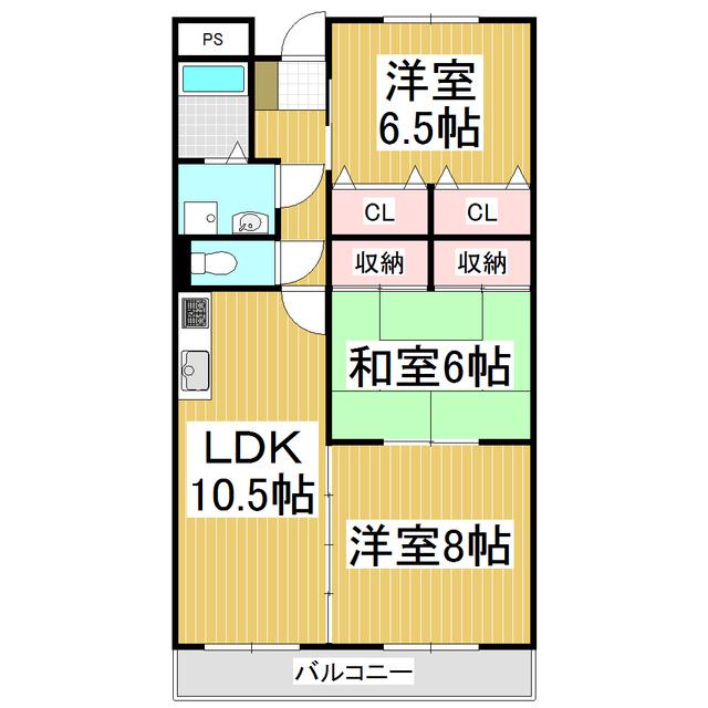 LIMPIA GARDEN SQUARE(3LDK/2階)の間取り写真