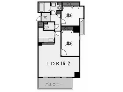 イースタンビル(2LDK/7階)の間取り写真