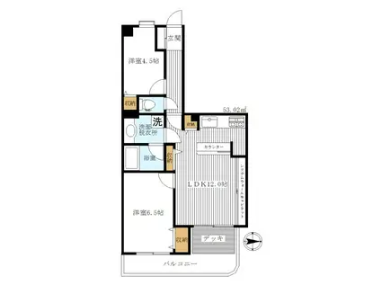 モアクレスト荻窪(2LDK/7階)の間取り写真