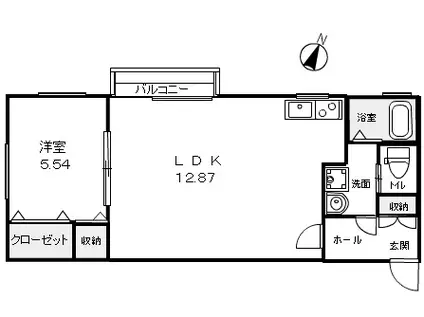 LOVE&PEACE II(1LDK/2階)の間取り写真