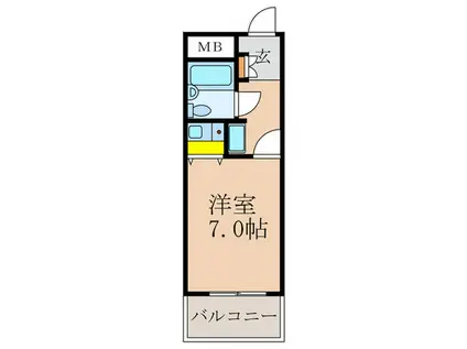 ライオンズマンション新大阪第3(ワンルーム/8階)の間取り写真