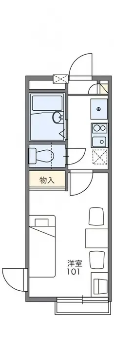 レオパレスガーデ二ア宮沢町 2階階 間取り