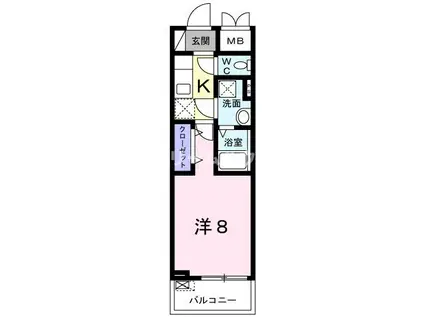 スアヴィス横須賀中央(1K/9階)の間取り写真