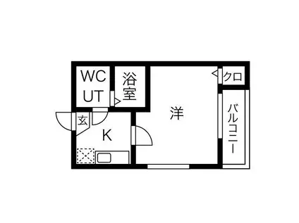 コンパートハウス桜本町(1SK/2階)の間取り写真