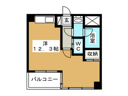 OZ-COURT(ワンルーム/2階)の間取り写真